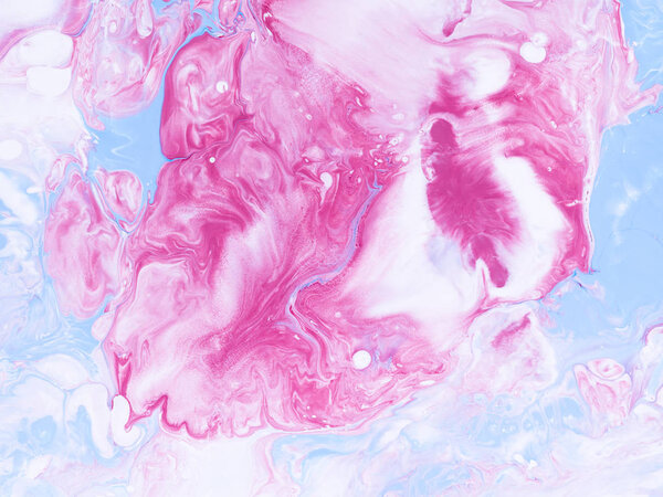 Pink and blue creative abstract painting background.