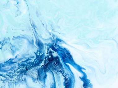 Mavi yaratıcı soyut el boyalı arka plan, mermer doku, 
