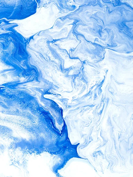 Mavi yaratıcı soyut el boyalı arka plan, mermer doku, 