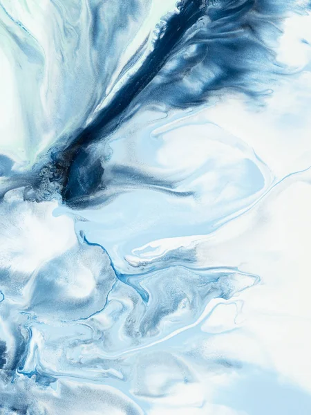 Niebieska kreatywne streszczenie ręcznie malowane tła, marmur tekstura, — Zdjęcie stockowe
