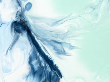 Fantastic Mavi ve yeşil yaratıcı soyut el backgrou boyalı