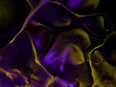 Yaratıcı altın ve mor soyut el boyası arka plan, Marbl.