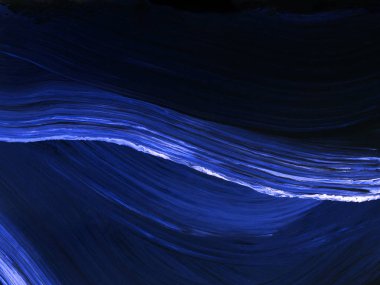 Yaratıcı neon soyut el boyası arka plan, mavi fırça darbesi