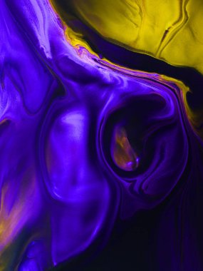 Yaratıcı altın ve menekşe soyut el boyası arka plan, Marbl