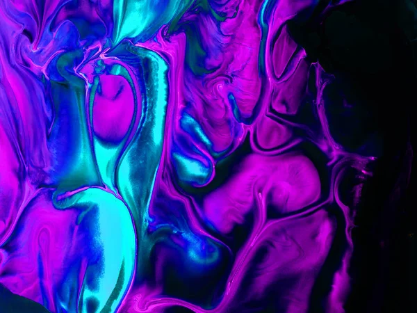Творчий неоновий абстрактний ручний пофарбований фон, мармурова текстура — стокове фото