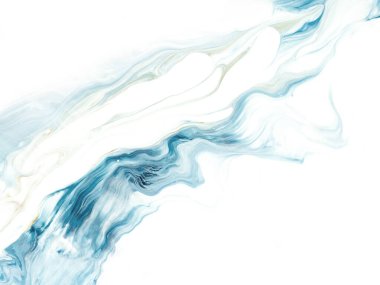 Mavi dalga, yaratıcı el boyası arka plan, mermer doku, soyut okyanus, tuvalde akrilik boya. Modern sanat. Çağdaş sanat.