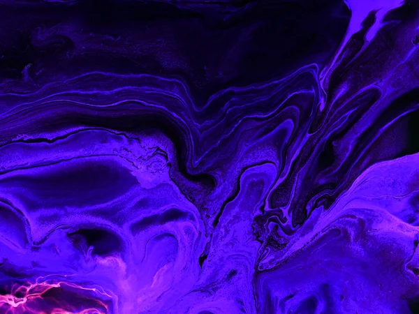 Violett Und Rosa Abstrakte Kunst Malerei Neon Kreative Hand Bemalten — Stockfoto