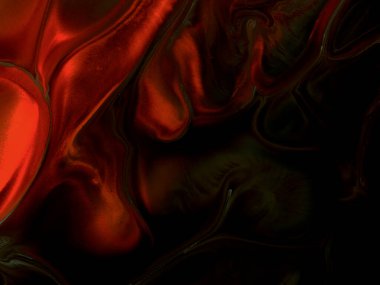 Kırmızı ve siyah soyut el boyası arkaplan, mermer dokular, soyut okyanus, tuval üzerinde akrilik boya. Modern sanat. Çağdaş sanat.