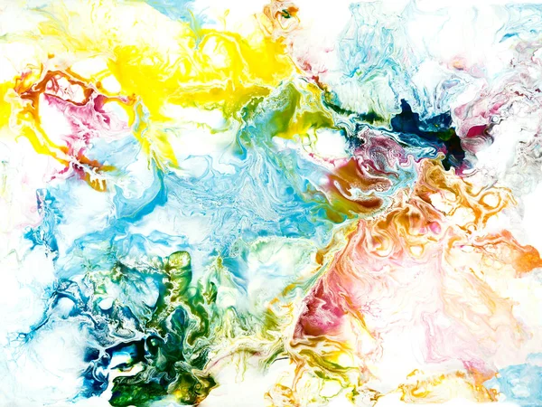 Barevné Světlé Kreativní Abstraktní Ručně Malované Pozadí Mramorová Textura Akrylová — Stock fotografie