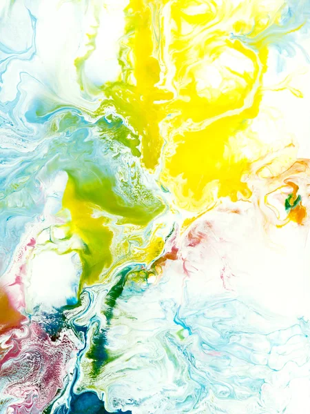 Renkli, parlak, yaratıcı, soyut el boyası arka plan, mermer dokular, tuvalde akrilik boya. Modern sanat. Çağdaş sanat.