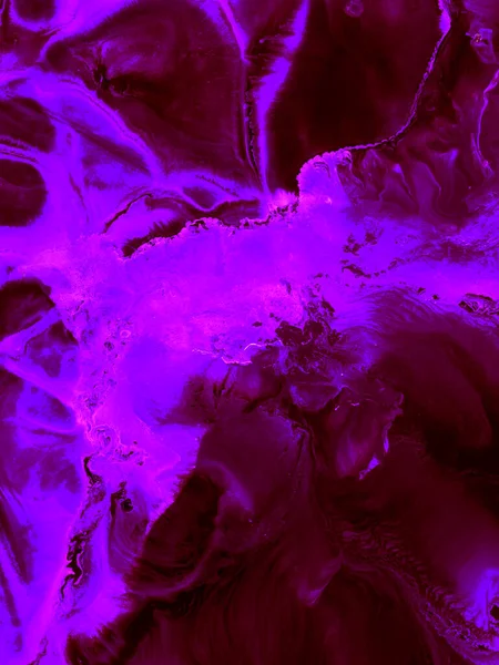 Neon Violett Och Rosa Kreativ Målning Abstrakt Handmålad Bakgrund Marmor — Stockfoto