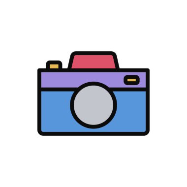 Kamera Simgesi Vektör İllüstrasyonu Her Amaç İçin Dolu Biçim