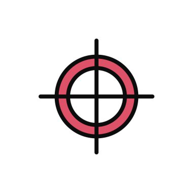 Herhangi Bir Amaç İçin Dolu Biçimli Simge Vektör Resimlemesi