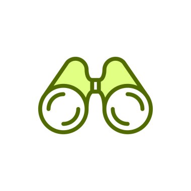 Dürbün Simgesi Vektör İllüstrasyonu Her Amaç İçin Dolu Biçim