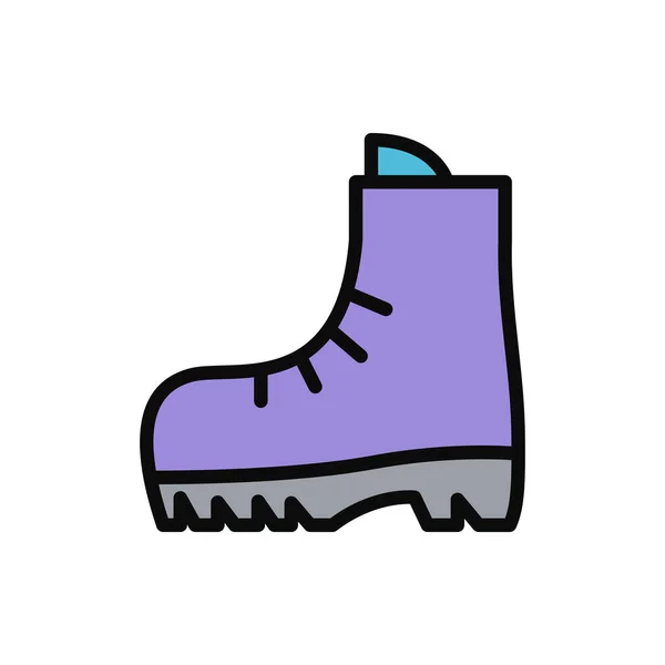 Boot Icon Vector Illustration Filled Style Any Purpose — Stock Vector
