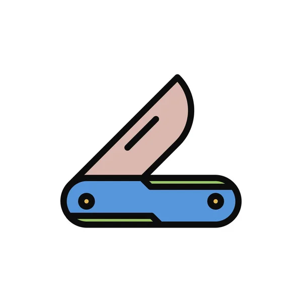 Icono Cuchillo Plegable Ilustración Vectores Estilo Lleno Para Cualquier Propósito — Vector de stock