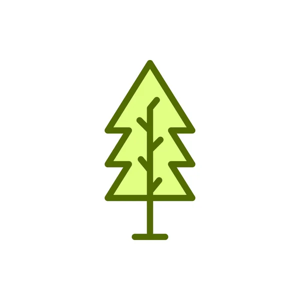 Tree Icon Vector Illustratie Gevulde Stijl Voor Elk Doel — Stockvector