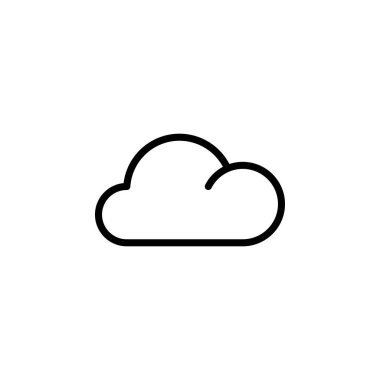 Herhangi Bir Amaç İçin Satır Biçiminde Bulut Simgesi Vektör İllüstrasyonu