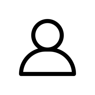 Herhangi Bir Amaç İçin Satır Biçiminde Kullanıcı Simgesi Vektör İllüstrasyonu