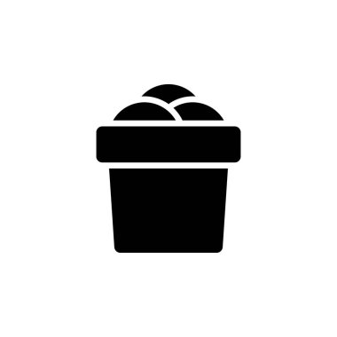 Kova Simgesi Vektör İllüstrasyonu Herhangi Bir Amaç İçin Glyph Biçimi