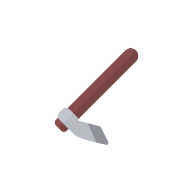 Herhangi Bir Amaç İçin Düz Biçimli Hoe Simgesi Vektör İllüstrasyonu