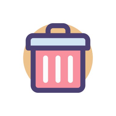 Herhangi Bir Amaç İçin Dolu Biçimli Simge Vektör Resmini Çöpe Gönder