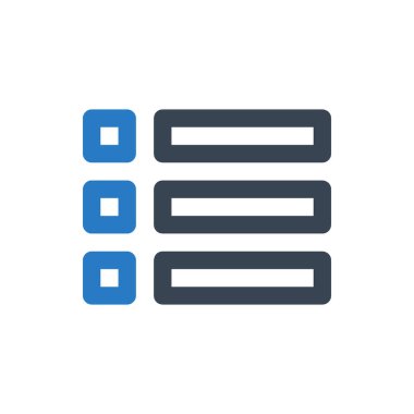 Herhangi Bir Amaç İçin Satır Biçiminde Simge Vektörü İllüstrasyonunu Listele