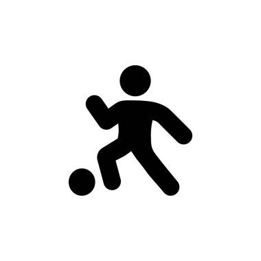 Futbolcu Simgesi Vektör İllüstrasyonu Her Amaç İçin Glyph Biçimi