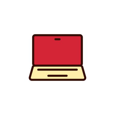 Herhangi Bir Amaç İçin Düz Biçimli Laptop Simgesi Vektör ResmiComment