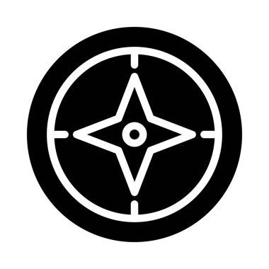 Herhangi Bir Amaç İçin Satır Biçiminde Pusula Simgesi Gösterimi