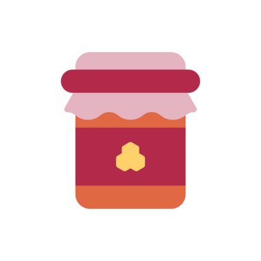 Herhangi Bir Amaç İçin Bal Kavanozu Simgesi Vektör İllüstrasyonu