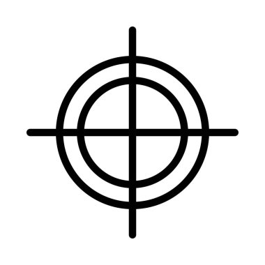 Herhangi Bir Amaç İçin Satır Biçiminde Hedef Simge Vektör Resimlemesi