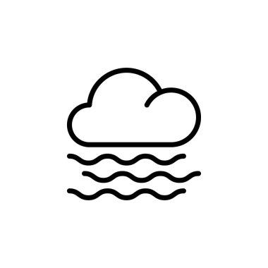 Herhangi Bir Amaç İçin Satır Biçiminde Bulut Simgesi Vektör İllüstrasyonu