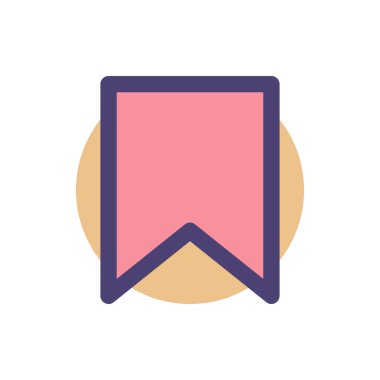 Herhangi Bir Amaç İçin Dolu Biçimli Yer İmi Simgesi Vektör İllüstrasyonu