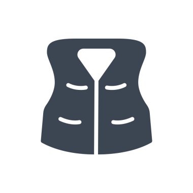 Herhangi Bir Amaç İçin Satır Biçiminde Vest Simgesi Vektör İllüstrasyonu