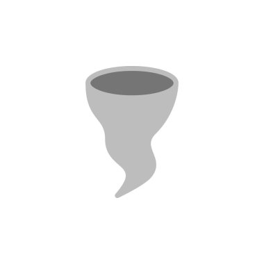 Herhangi Bir Amaç İçin Düz Biçimli Tornado Simgesi Vektör İllüstrasyonu