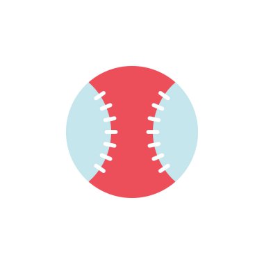 Herhangi Bir Amaç İçin Düz Biçimli Beyzbol Simgesi Vektör İllüstrasyonu