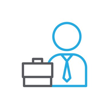 Herhangi Bir Amaç İçin Satır Biçiminde İşçi Simgesi Vektör İllüstrasyonu