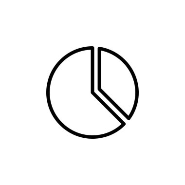 Herhangi Bir Amaç İçin Satır Biçiminde Pasta Çizelgesi Simgesi Vektör ResmiComment