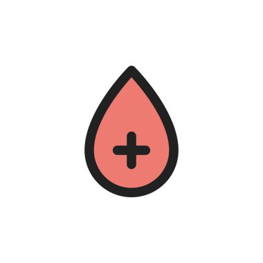 Her Amaç İçin Dolu Biçimli Kan Simgesi Vektör İllüstrasyonu