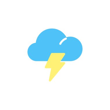 Herhangi Bir Amaç İçin Düz Biçimli Bulut Simgesi Vektör ResmiComment