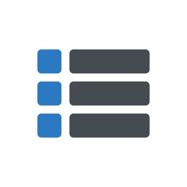 Herhangi Bir Amaç İçin Simge Vektör İllüstrasyonunu Listele