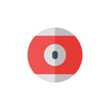 Herhangi Bir Amaç İçin Düz Biçimli Bilardo Simgesi Vektör İllüstrasyonu