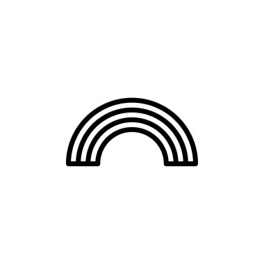 Herhangi Bir Amaç İçin Satır Biçiminde Gökkuşağı Simgesi Vektör İllüstrasyonu