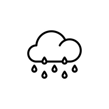 Herhangi Bir Amaç İçin Satır Biçiminde Yağmur Simgesi Vektör ResmiComment