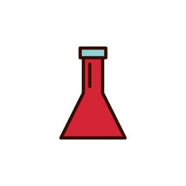 Herhangi Bir Amaç İçin Düz Biçimli Kimyasal Simge Vektör İllüstrasyonu