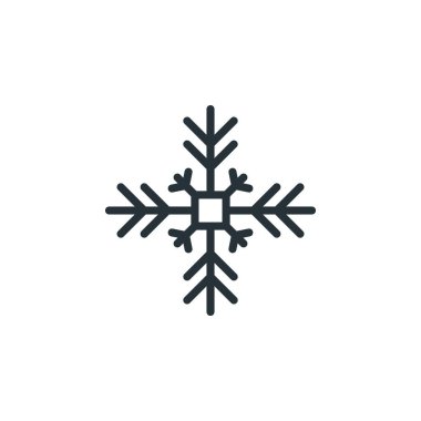 Her Amaç İçin Dolu Biçimli Kar Tanesi Simgesi Vektör İllüstrasyonu