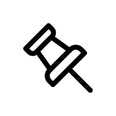 Herhangi Bir Amaç İçin Satır Biçiminde Pin Simgesi Vektör İllüstrasyonu