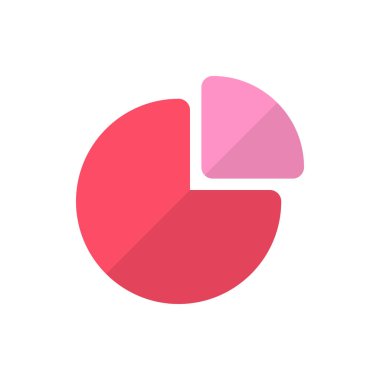 Herhangi Bir Amaç İçin Düz Biçimli Diyagram Simgesi Vektör İllüstrasyonu