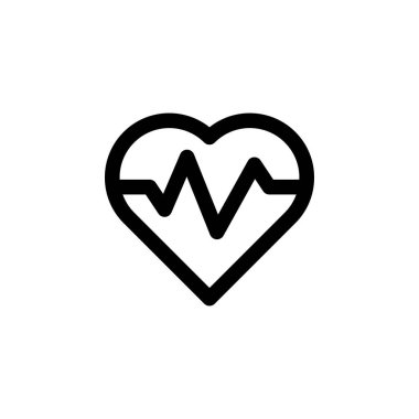 Her Amaç İçin Satır Biçiminde Kalp Simgesi Vektör İllüstrasyonu